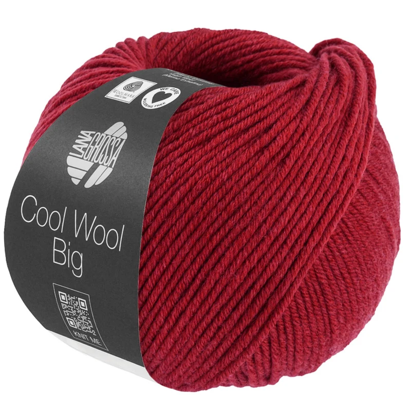 Lana Grossa Cool Wool Big 1701 Rouge cerise chiné