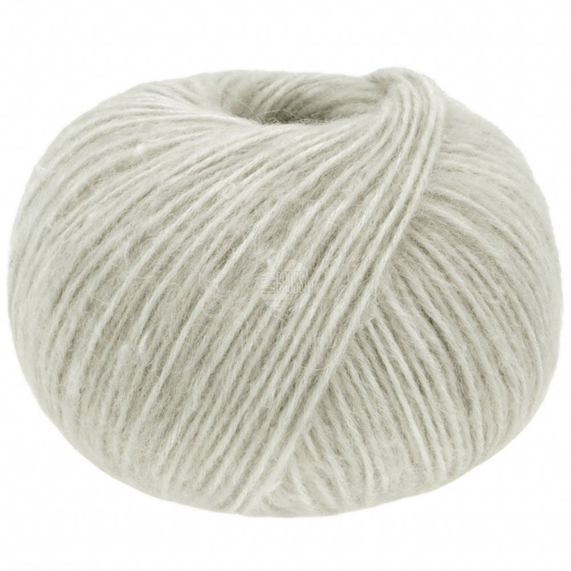Lana Grossa Natural Alpaca Pelo 36 Blanc cassé/gris clair