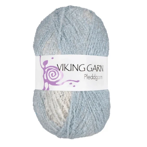 Viking Pleddgarn 722 Blanc/Bleu clair