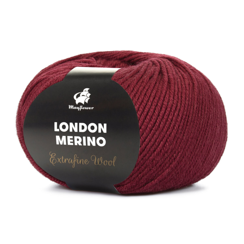 Mayflower London Merino 016 Cerise noire