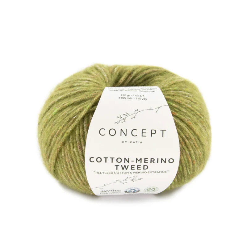 Katia Cotton-Merino Tweed 502 Vert