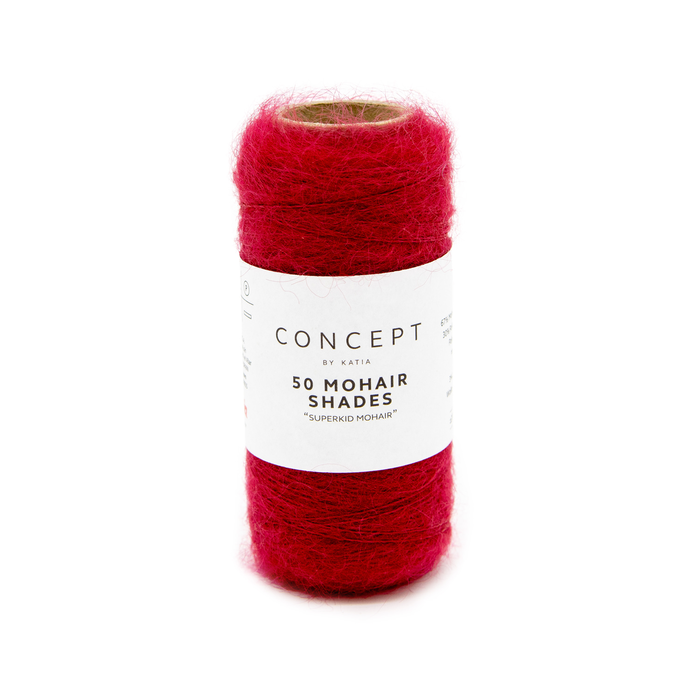 Katia 50 Mohair Shades 44 Rouge fluo