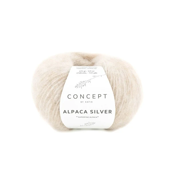 Katia Alpaca Silver 268 Beige très clair-argent