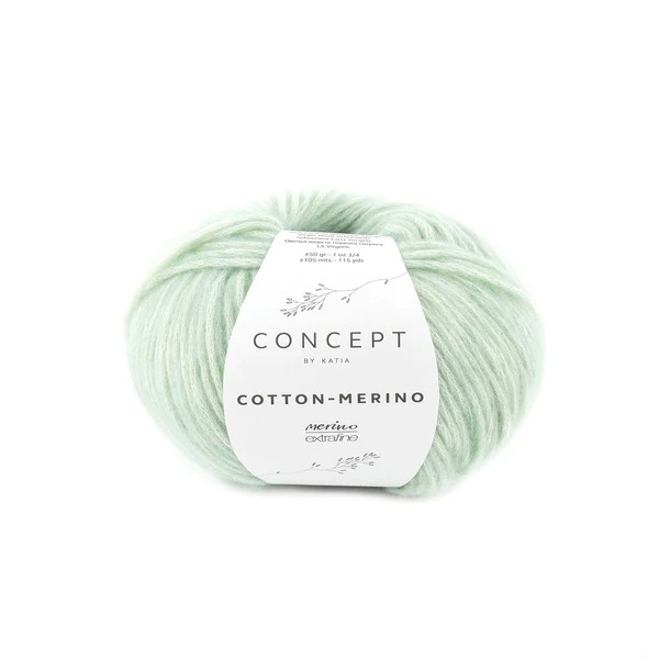 Katia Cotton-Merino 132 Vert blanchâtre