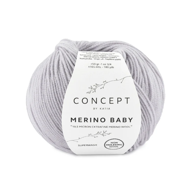 Katia Concept Merino Baby 055 Gris clair nacré