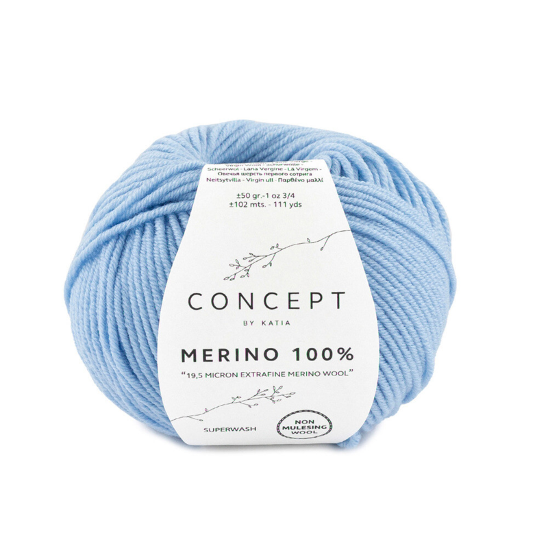 Katia Merino 100% 008 Ciel bleu