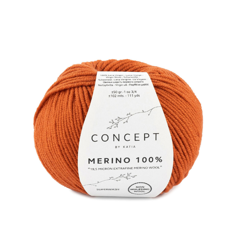 Katia Merino 100% 020 Orange profond