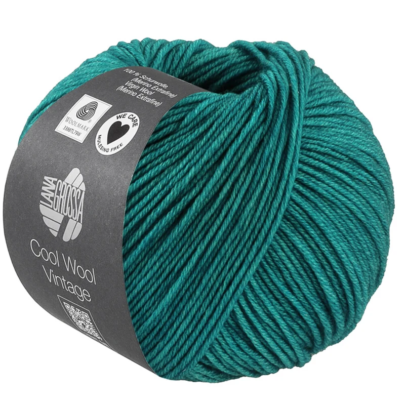 Lana Grossa Cool Wool Vintage 94 Vert pétrole