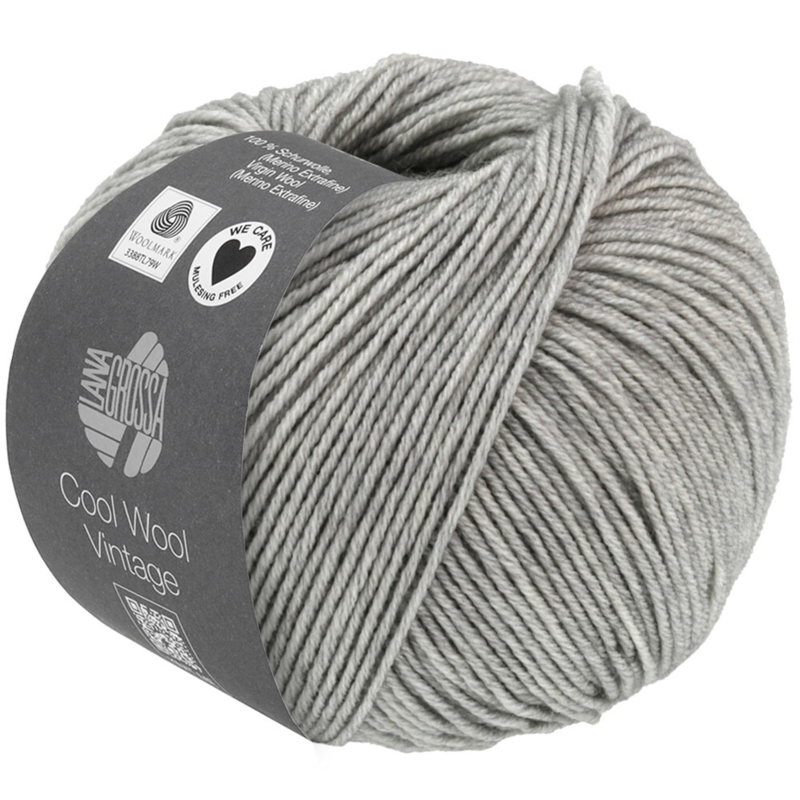 Lana Grossa Cool Wool Vintage 69 Gris clair