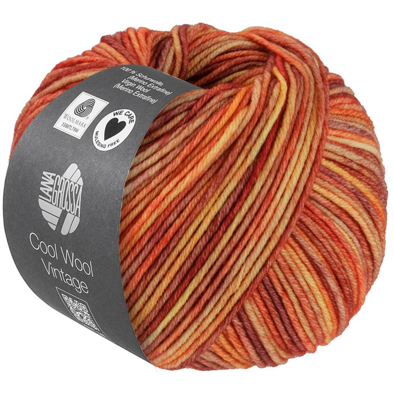 Lana Grossa Cool Wool Vintage 88 Brun orangé