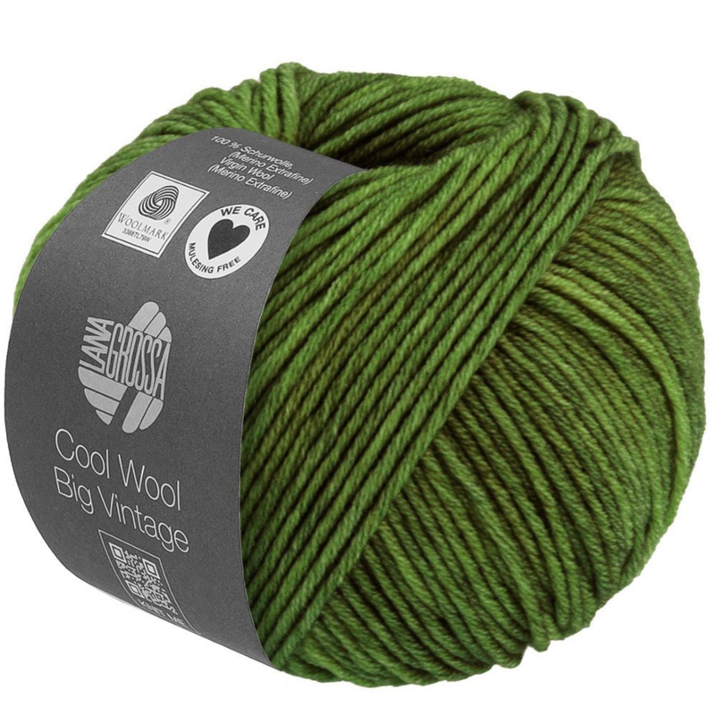 Lana Grossa Cool Wool Big Vintage 92 Vert gazon