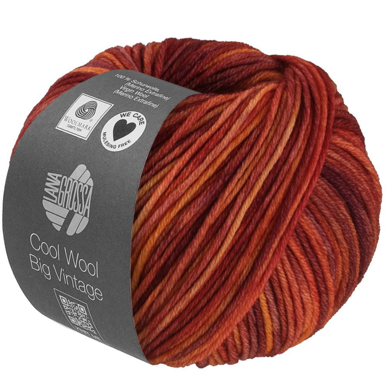 Lana Grossa Cool Wool Big Vintage 88 Brun orangé
