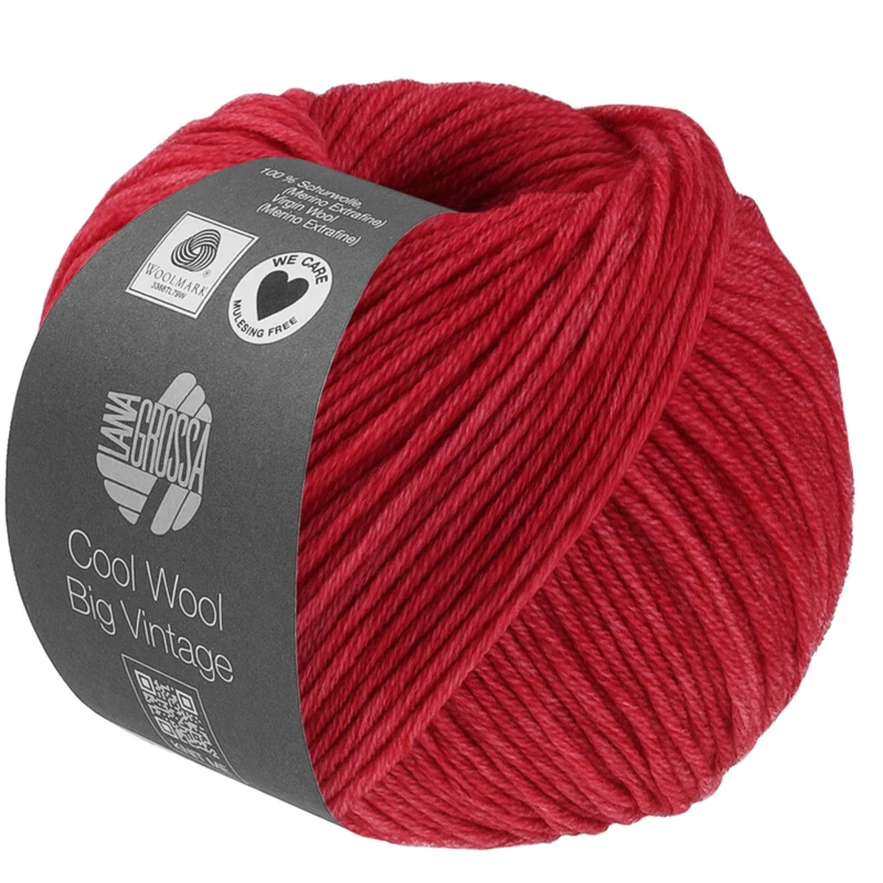 Lana Grossa Cool Wool Big Vintage 95 Rouge