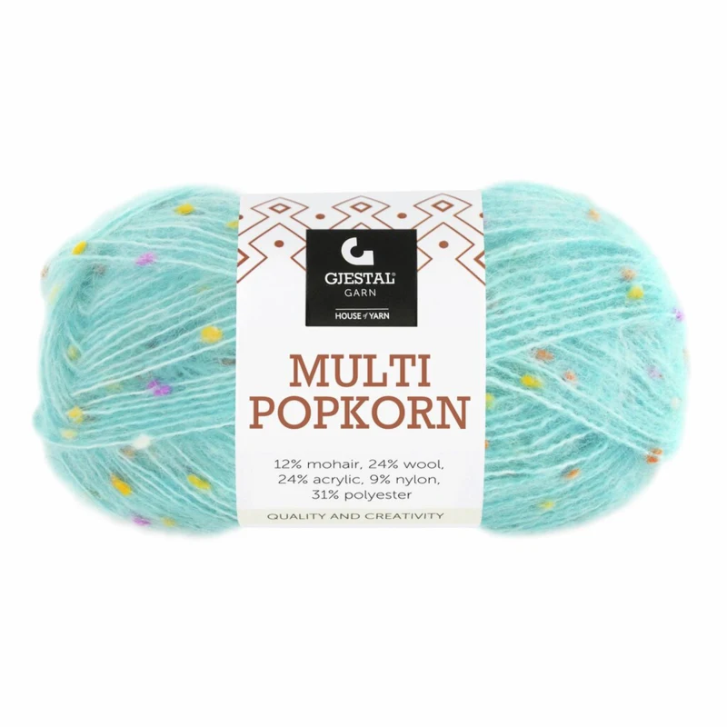 Gjestal Multi Popkorn 507 Turquoise clair