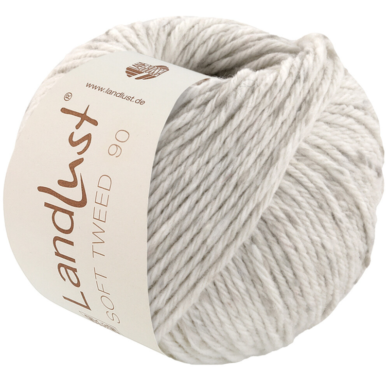 Lana Grossa Landlust Soft Tweed 90 25 Gris argenté chiné