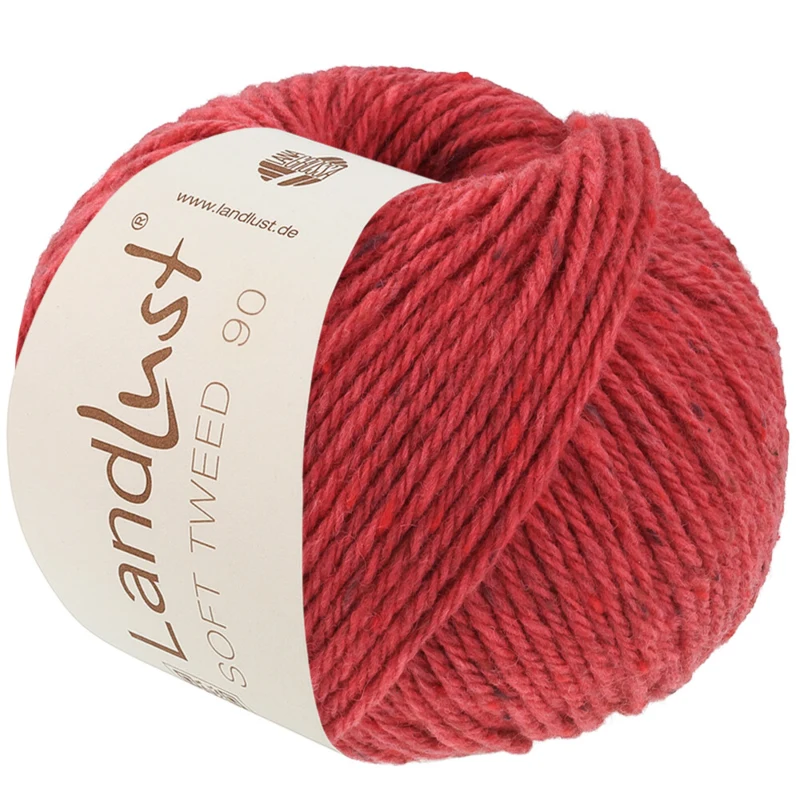 Lana Grossa Landlust Soft Tweed 90 32 Aardbeirood gemêleerd
