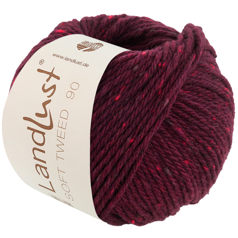 Lana Grossa Landlust Soft Tweed 90 23 Bourgogne chiné