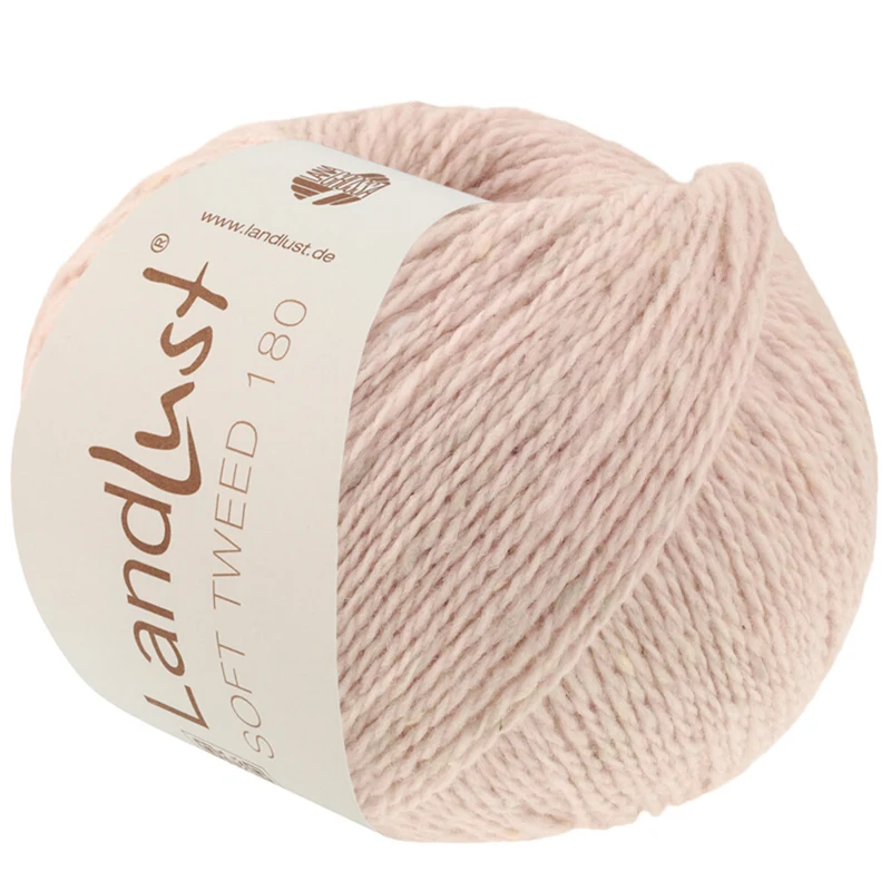 Lana Grossa Landlust Soft Tweed 180 131 Zachtroze gemêleerd