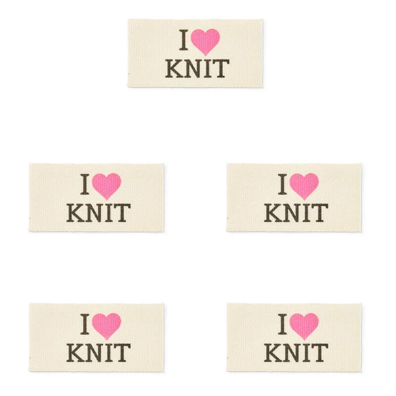 LindeHobby Étiquette I Love Knit (4 cm x 2 cm)