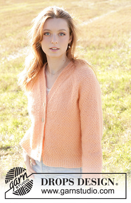 248-23 Perfectly Peach Jacket by DROPS Design