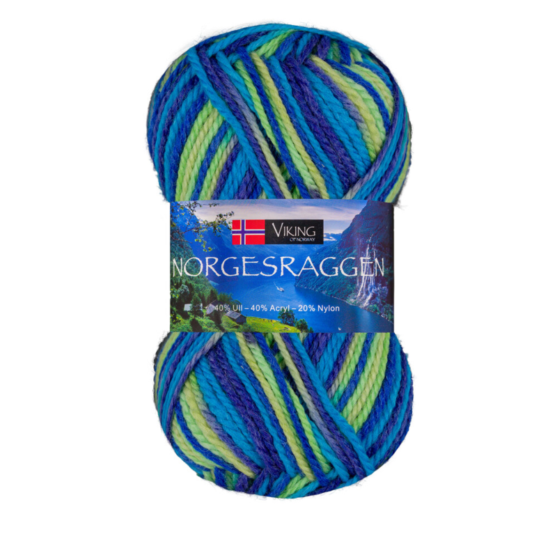 Viking Norgesraggen 852 Multi bleu/vert