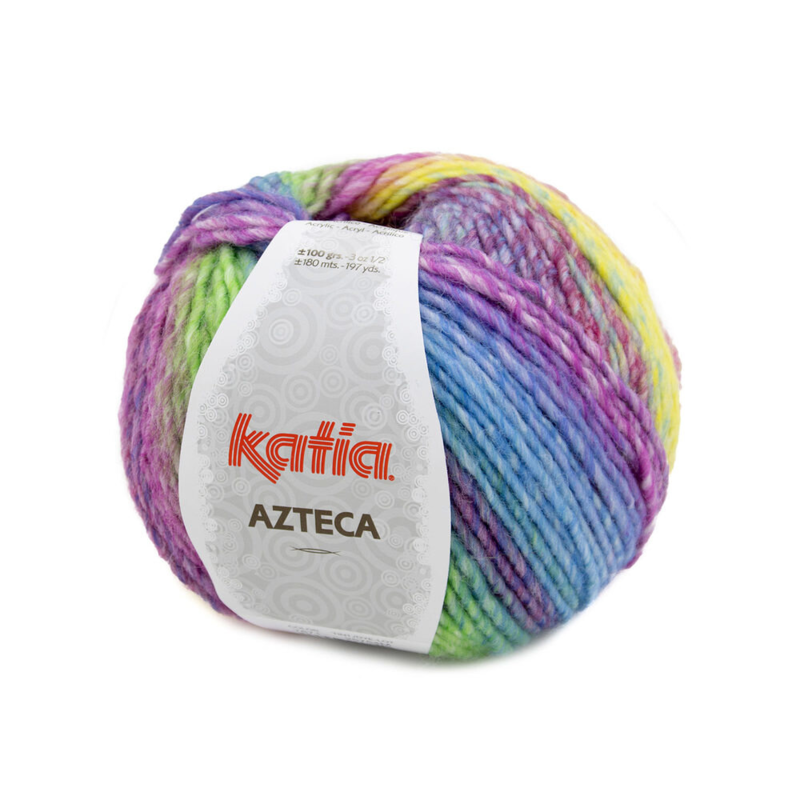 Katia Azteca 71 Orange-fuchsia-vert-bleu-violet