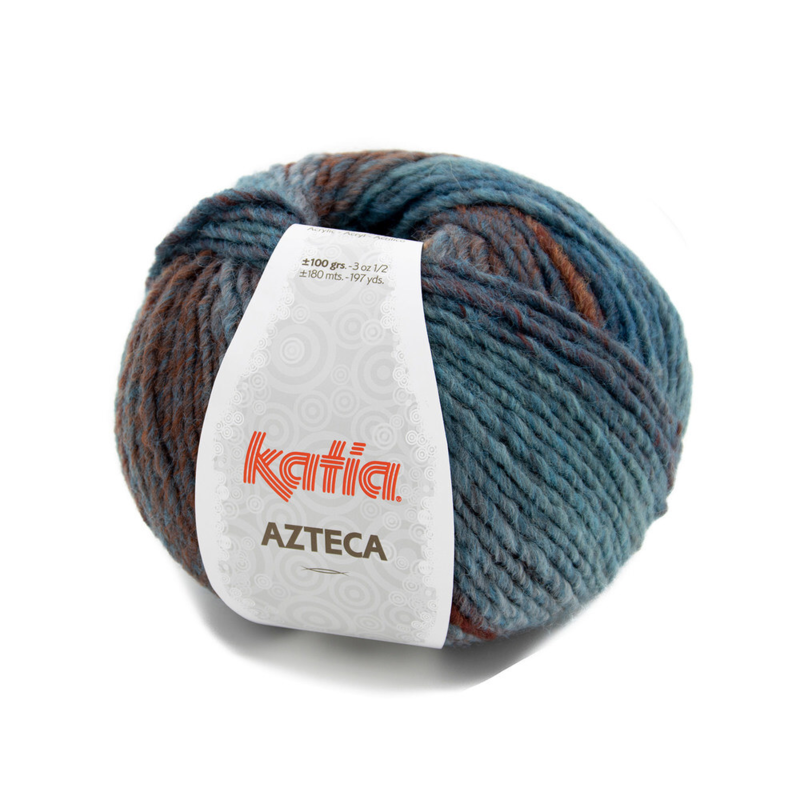 Katia Azteca 72 Bleu-rouille-brun