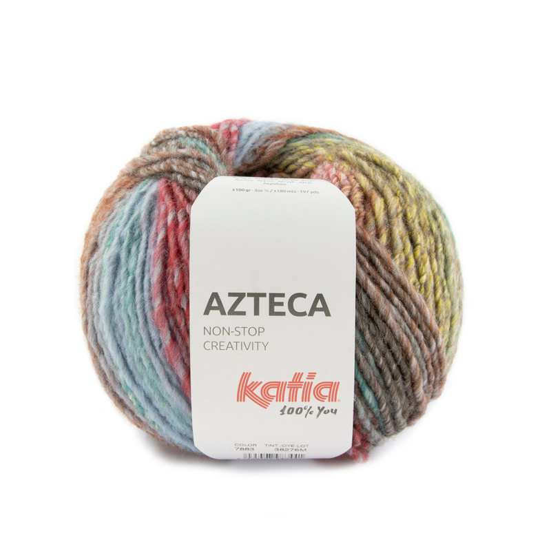 Katia Azteca 83 Jaune clair-rouge-vert