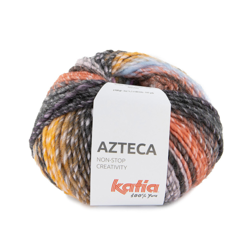 Katia Azteca 87 Violet-orange-jaune