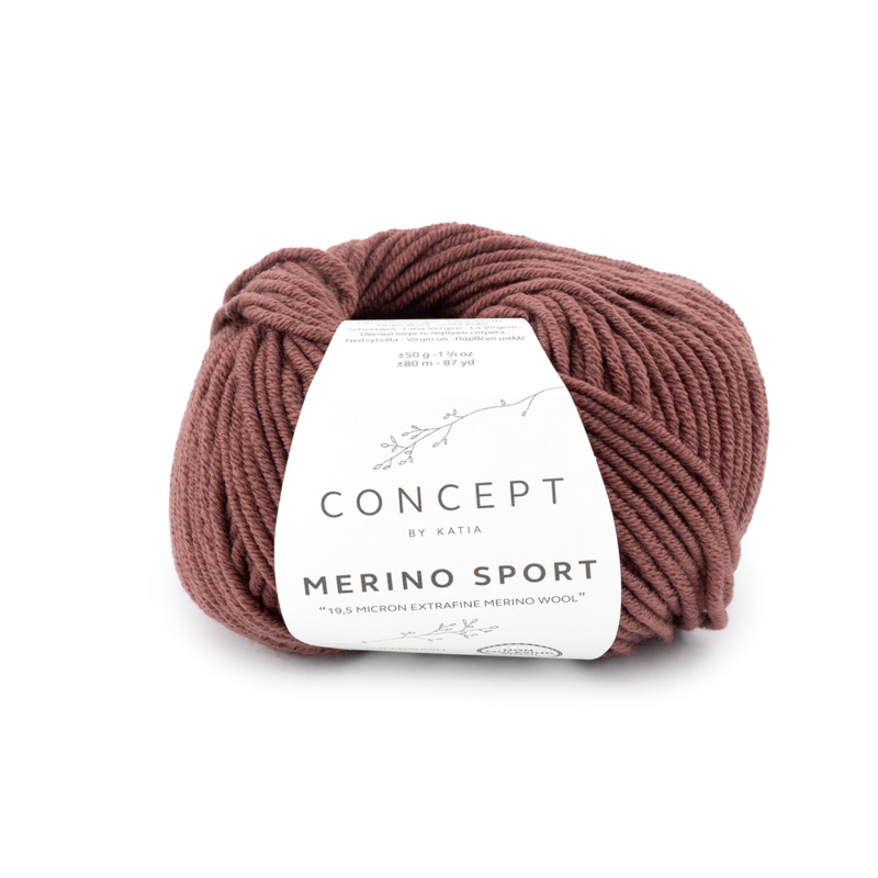 Katia Concept Merino Sport 072 Brun rougeâtre