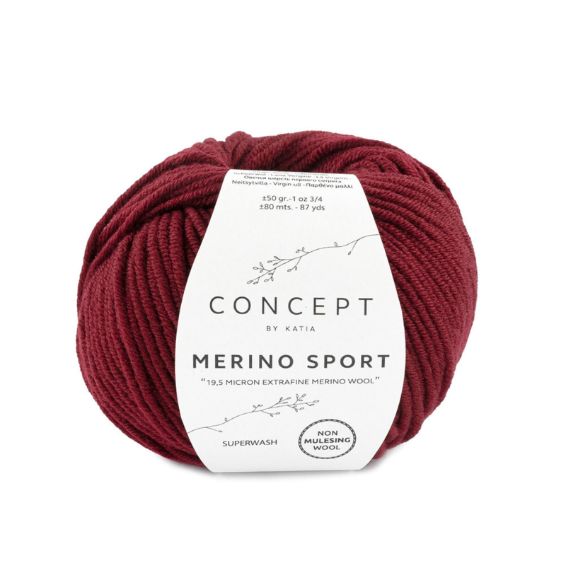 Katia Concept Merino Sport 022 Bordeaux foncé