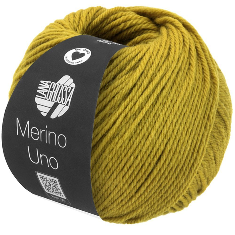 Lana Grossa Merino Uno 84 Jaune moutarde