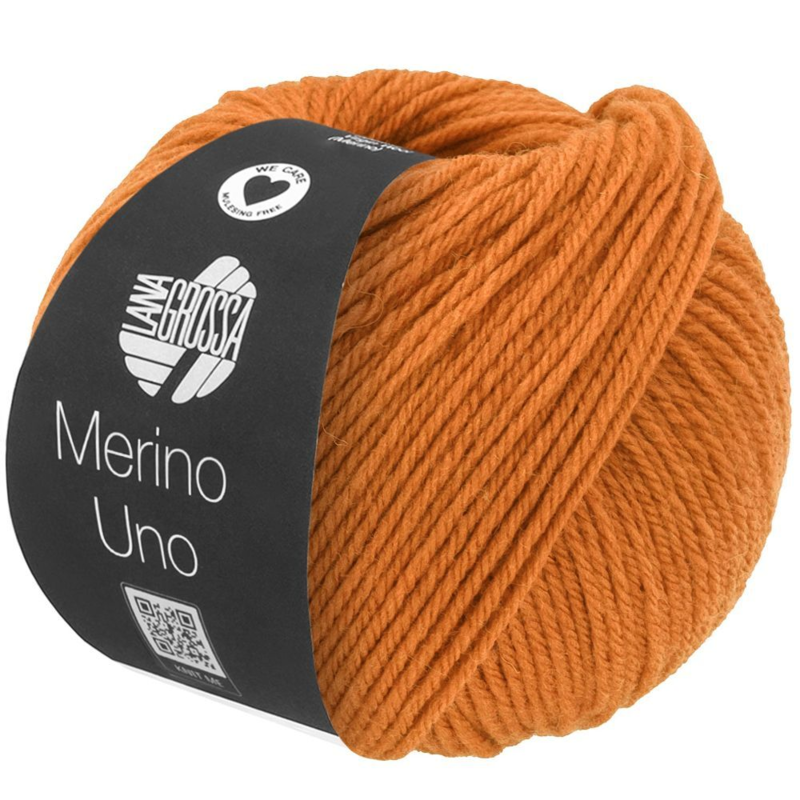 Lana Grossa Merino Uno 83 Brun orangé