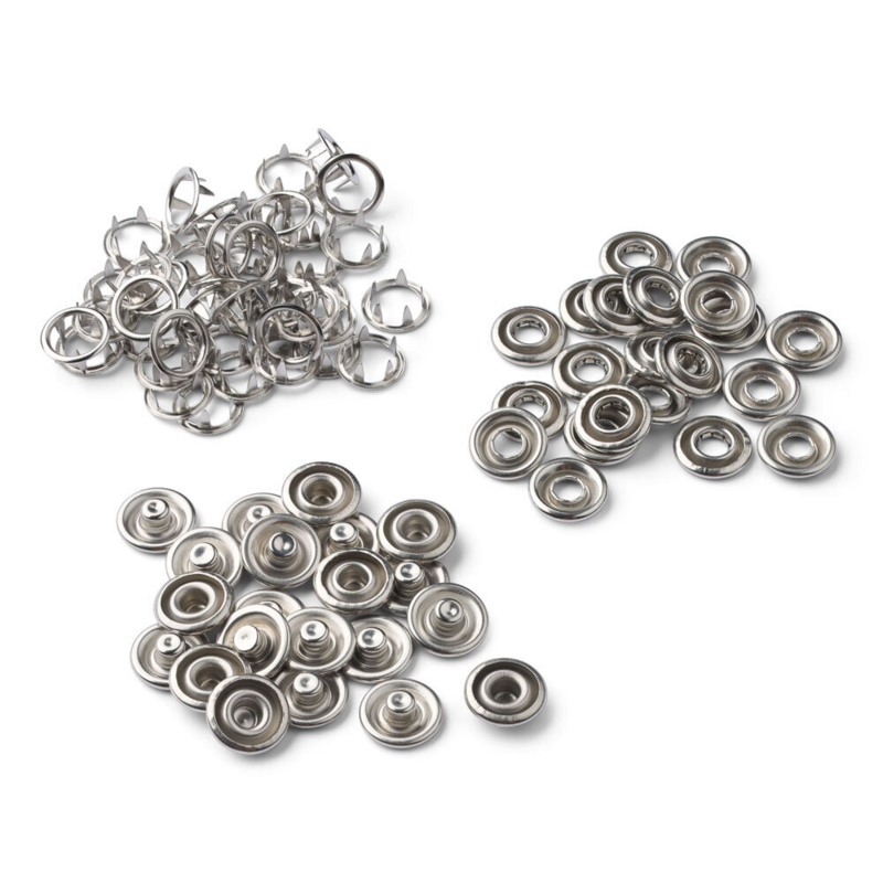 LindeHobby Boutons-Pression dans Boîte en Métal, 20 pcs, 10 mm