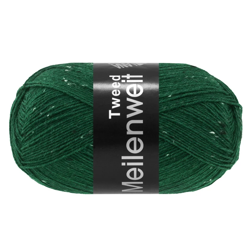 Lana Grossa Meilenweit 100 Tweed 183 Vert bouteille