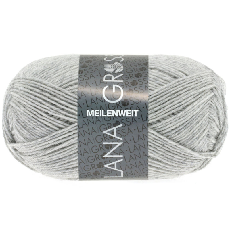 Lana Grossa Meilenweit 50 1346 Gris clair chiné