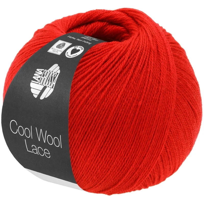 Lana Grossa Cool Wool Lace 68 Rouge lumineux