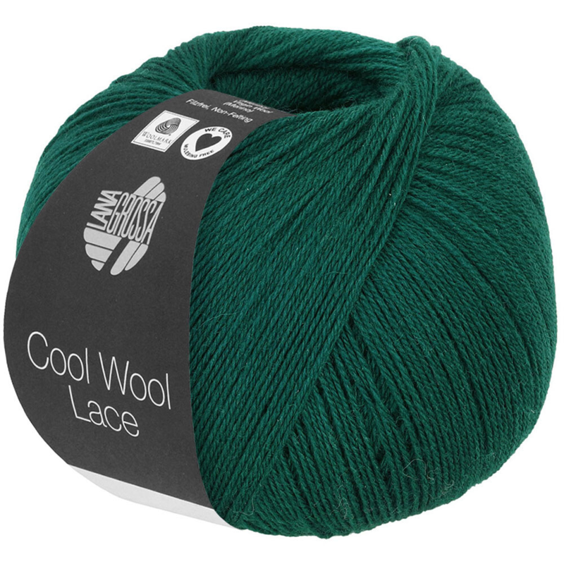 Lana Grossa Cool Wool Lace 42 Vert Foncé