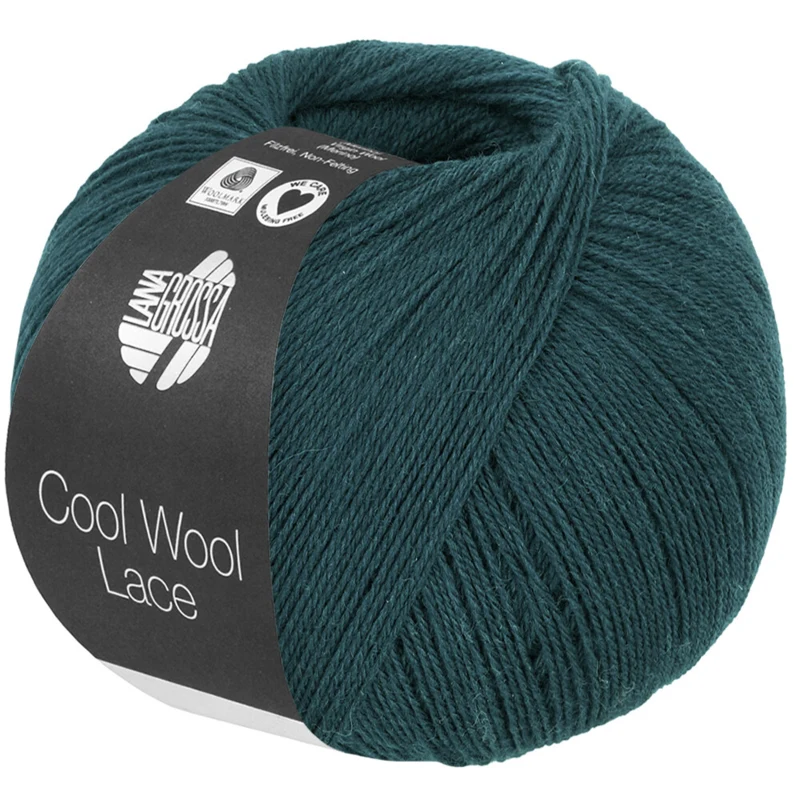 Lana Grossa Cool Wool Lace 69 Pétrole foncé