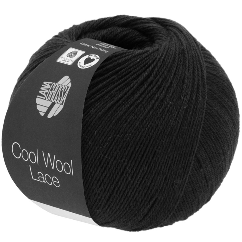 Lana Grossa Cool Wool Lace 24 Noir