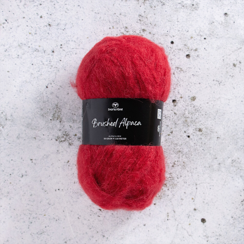 Svarta Fåret Brushed Alpaca 011 Zone de Risque Rouge