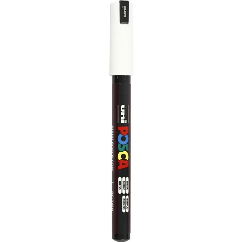 Marqueur Posca, 0.7 mm, 1 pièce Blanc