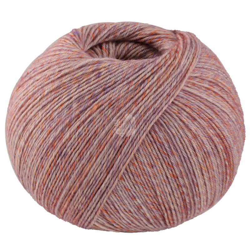 Lana Grossa Vintage Socks 1011 Rose/violet/abricot/jaune pâle chiné