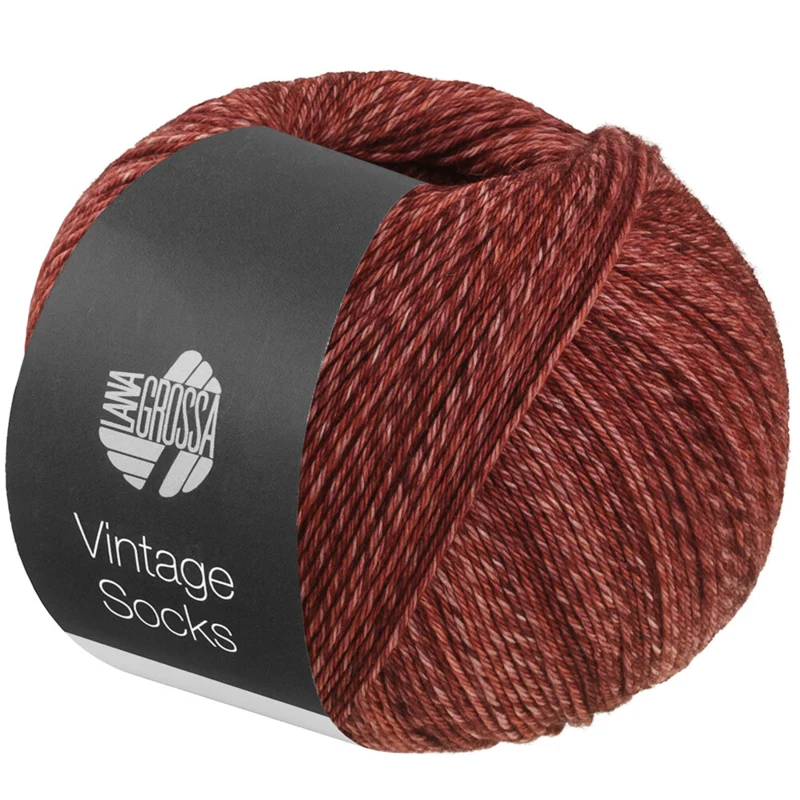 Lana Grossa Vintage Socks 1023 Terracotta/roodbruin gemêleerd