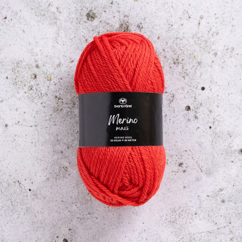 Svarta Fåret Merino Maxi 22 Coq rouge