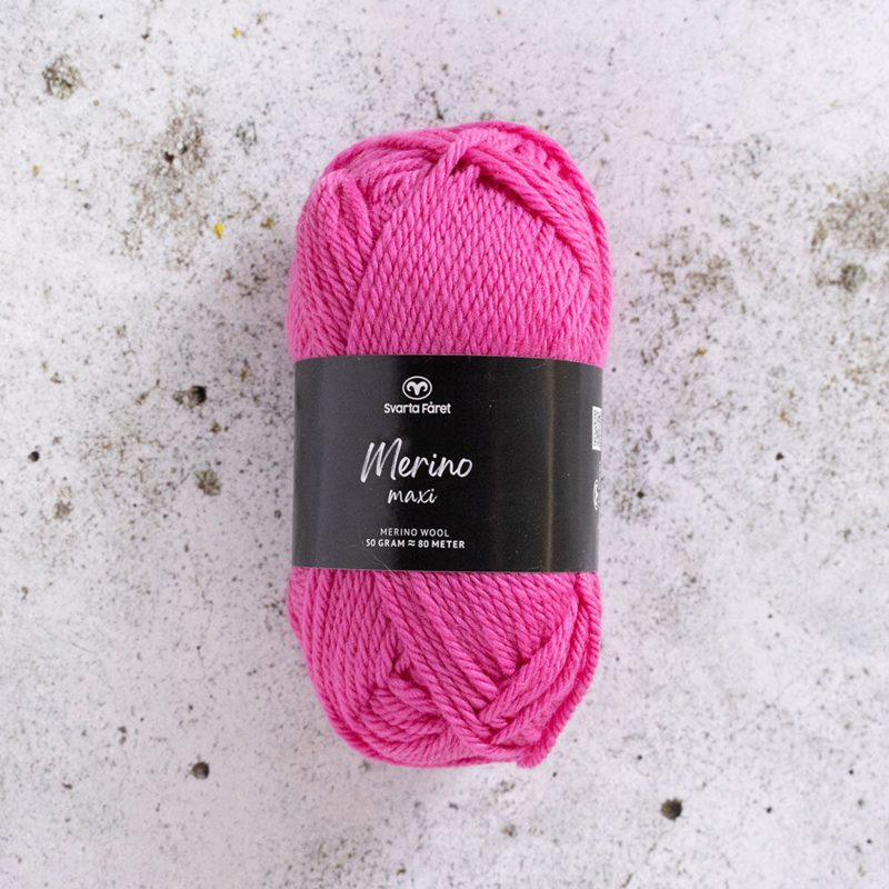 Svarta Fåret Merino Maxi 15 Émeute rose