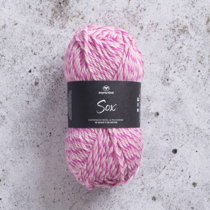 Svarta Fåret Sox 50 g 010 Bonbon fuchsia naturel