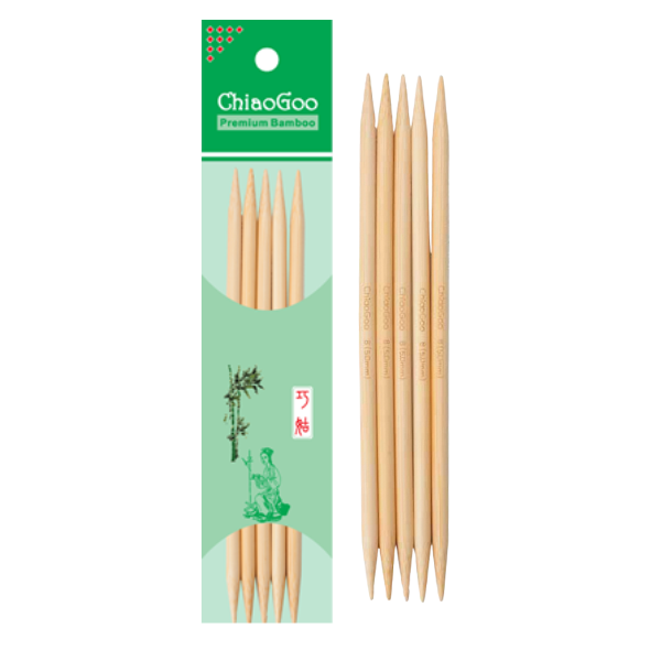 ChiaoGoo Aiguilles Double-Pointes Bambou Natural (13, 15 et 20 cm)