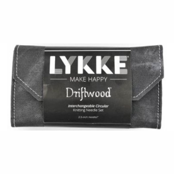 LYKKE Ensemble d’Aiguilles Circulaires Interchangeables Driftwood, Gris, 9 cm