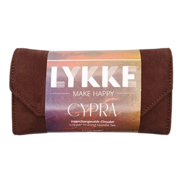 LYKKE Ensemble d'Aiguilles Circulaires Interchangeables Cypra, Brun, 9 cm